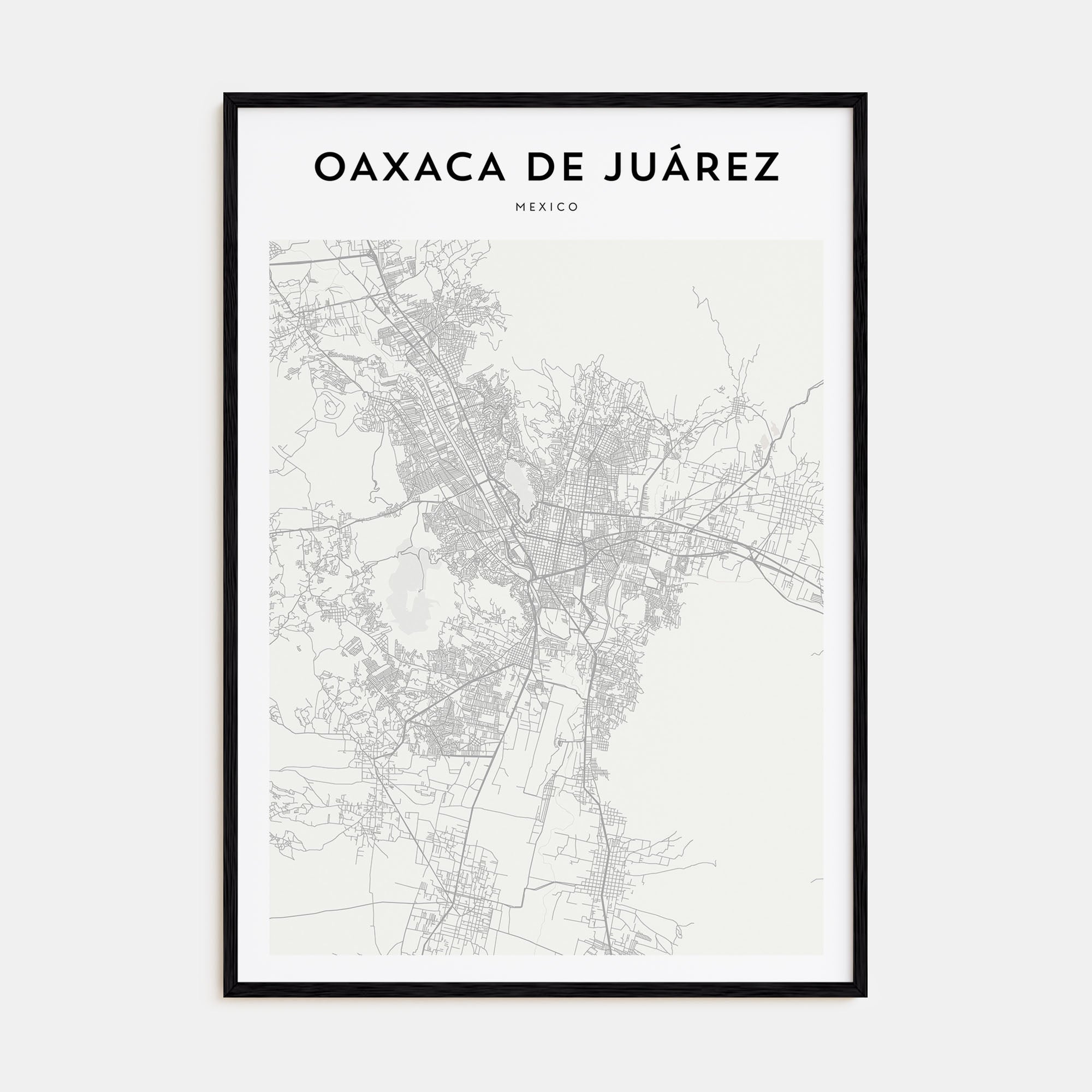 Oaxaca de Juárez  Map Portrait Poster