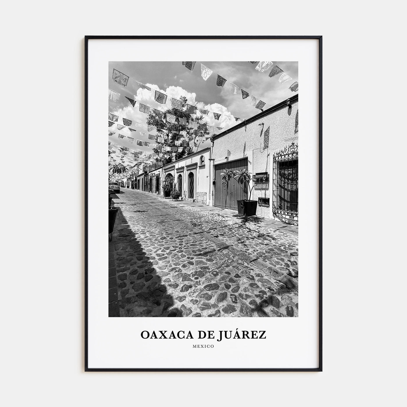 Oaxaca de Juárez Portrait B&W Poster
