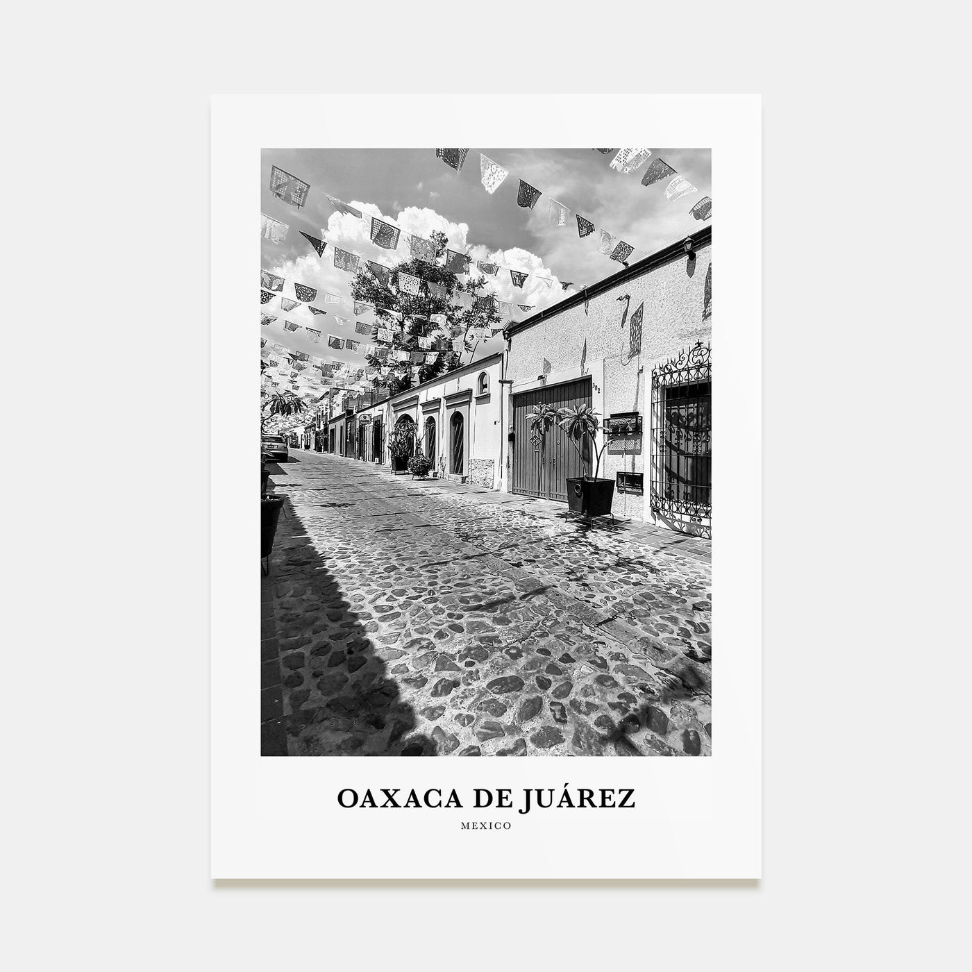Oaxaca de Juárez Portrait B&W Poster