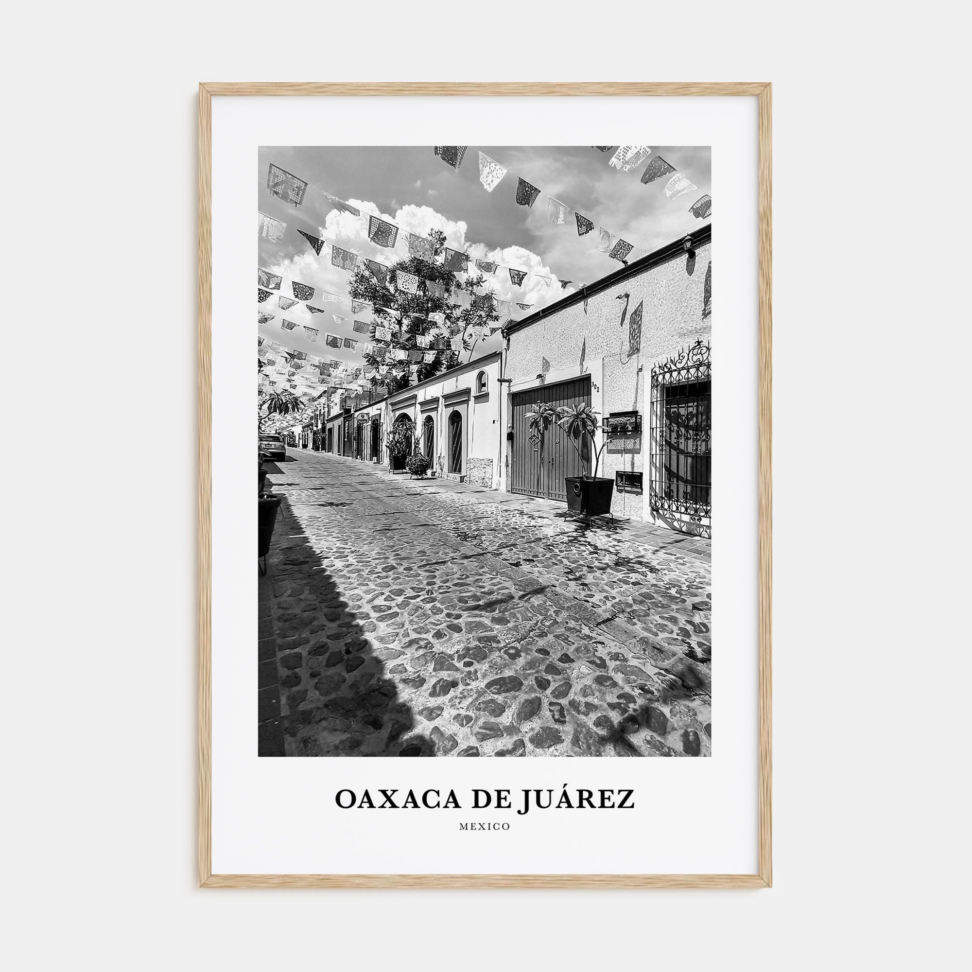 Oaxaca de Juárez Portrait B&W Poster