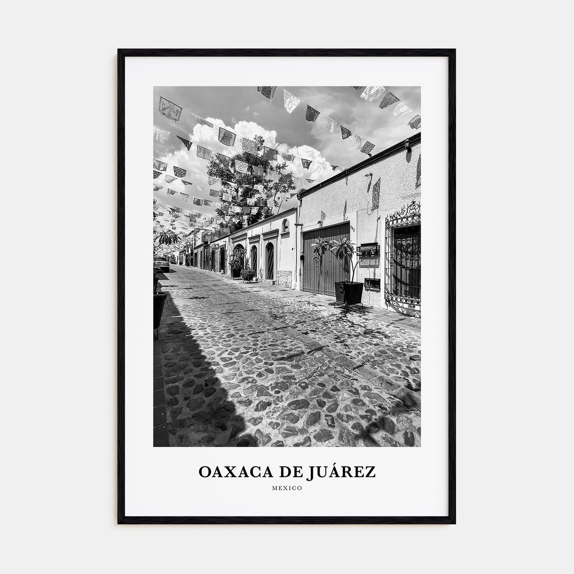 Oaxaca de Juárez Portrait B&W Poster