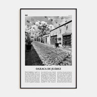 Oaxaca de Juárez Travel B&W Poster
