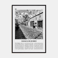 Oaxaca de Juárez Travel B&W Poster