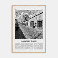 Oaxaca de Juárez Travel B&W Poster