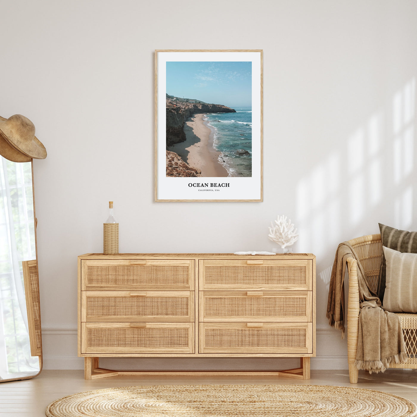Ocean Beach Portrait Color Poster