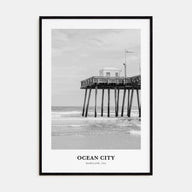Ocean City, Maryland Portrait B&W Poster