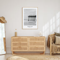 Ocean City, Maryland Portrait B&W Poster