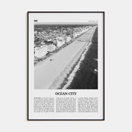 Ocean City, Maryland Travel B&W Poster