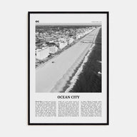 Ocean City, Maryland Travel B&W Poster