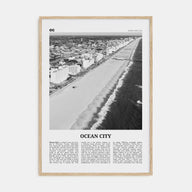 Ocean City, Maryland Travel B&W Poster
