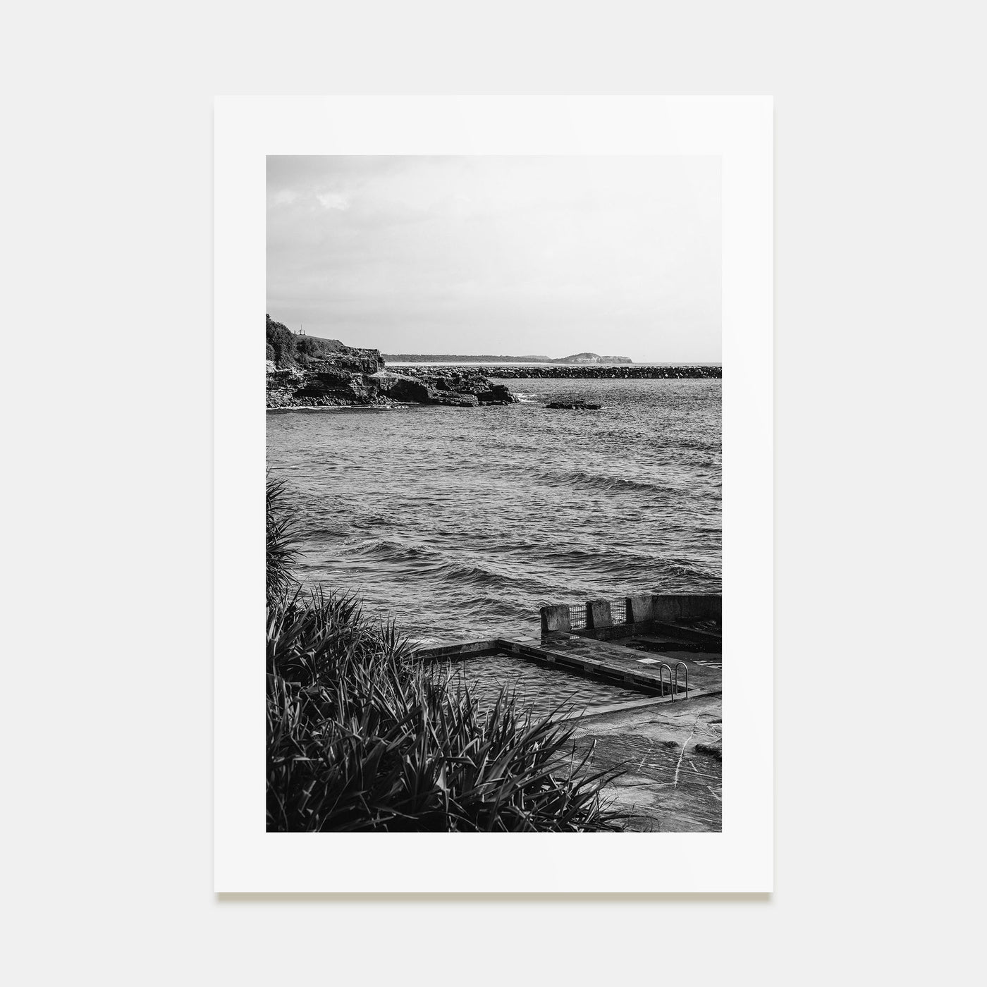 Ocean Pool Photo B&W No 1 Poster
