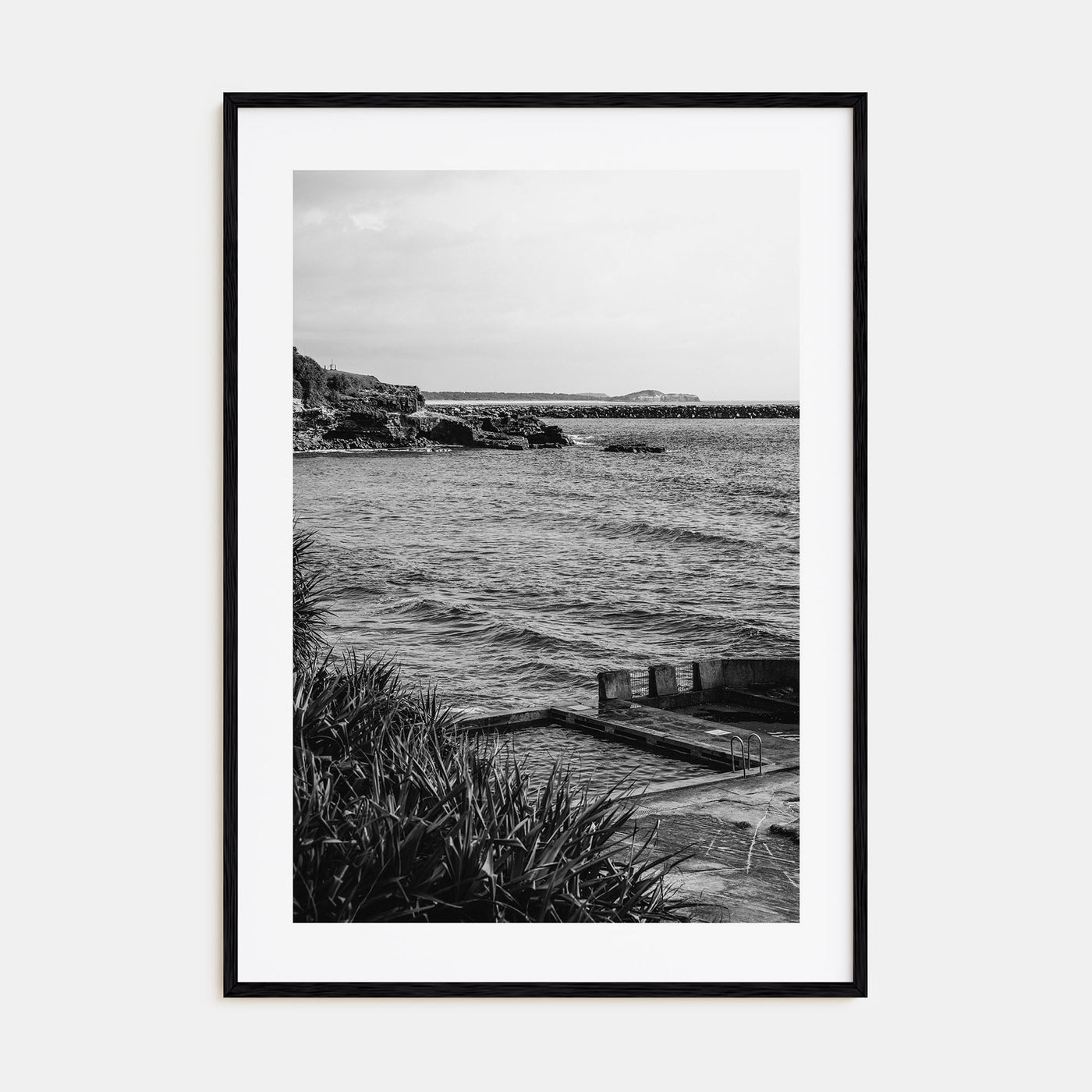 Ocean Pool Photo B&W No 1 Poster