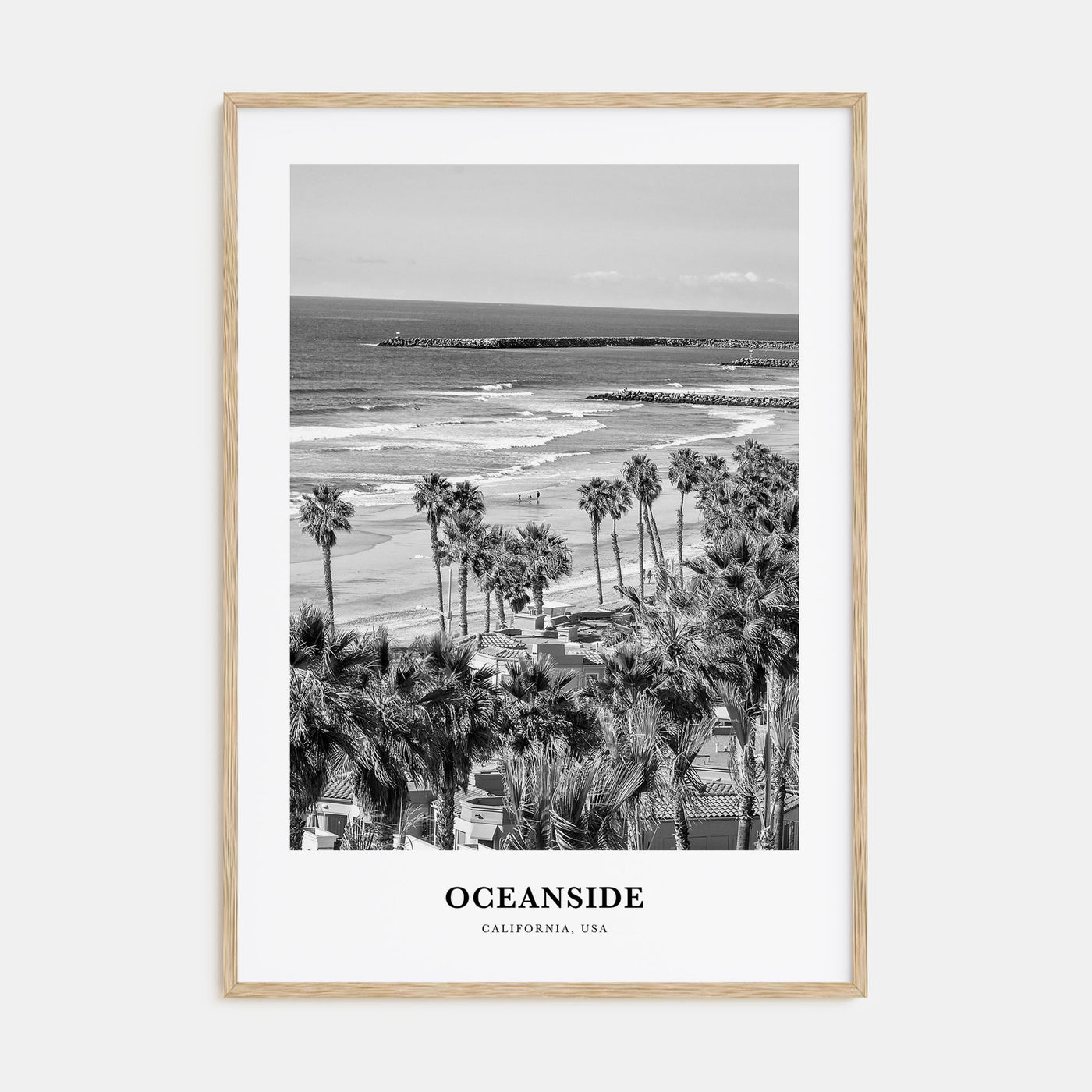 Oceanside Portrait B&W No 2 Poster