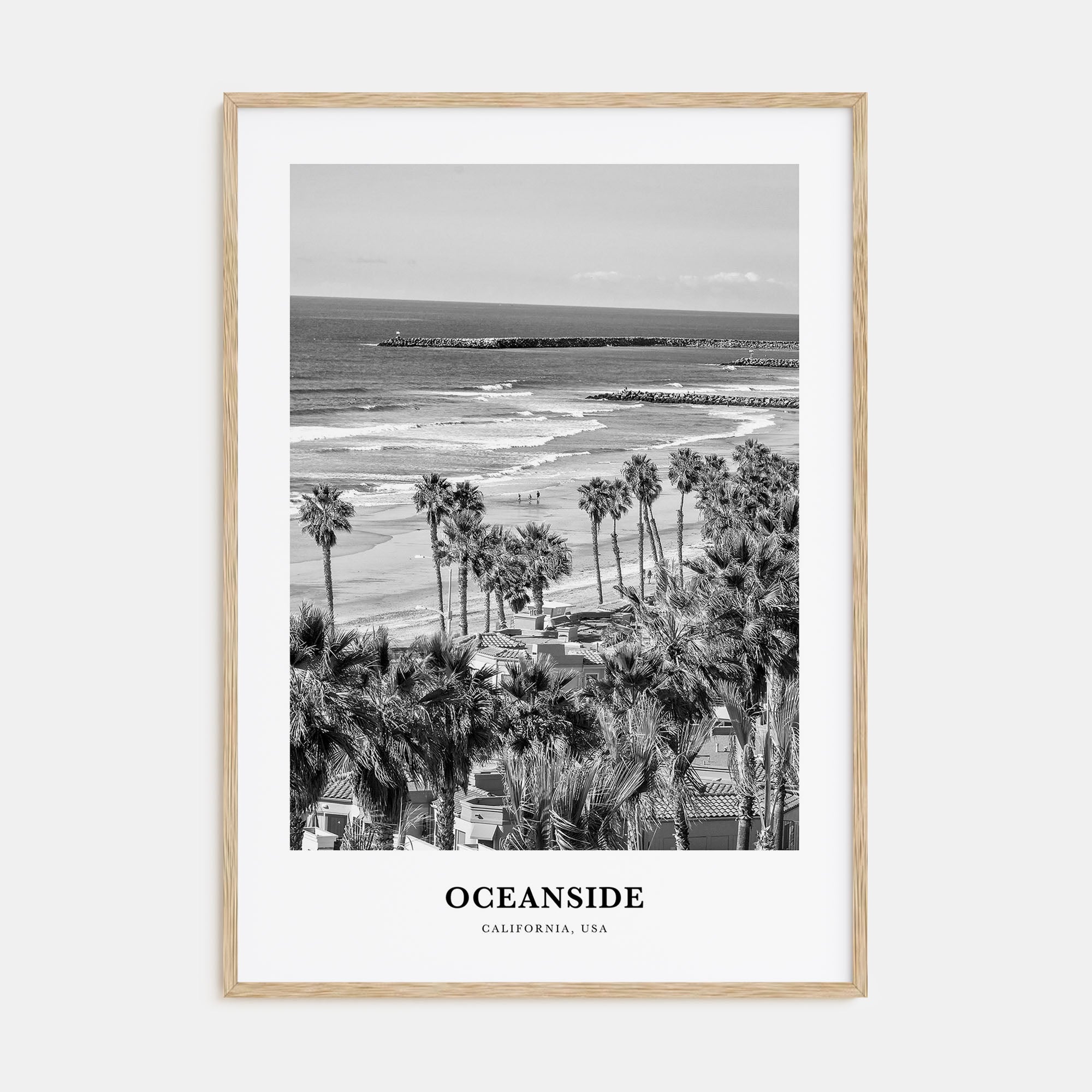 Oceanside Portrait B&W No 2 Poster