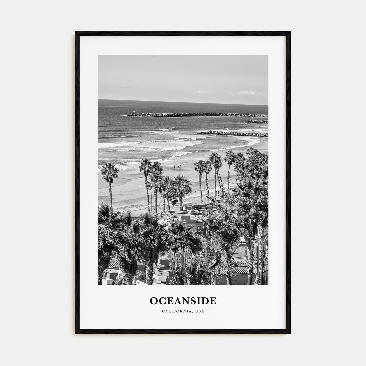Oceanside Portrait B&W No 2 Poster