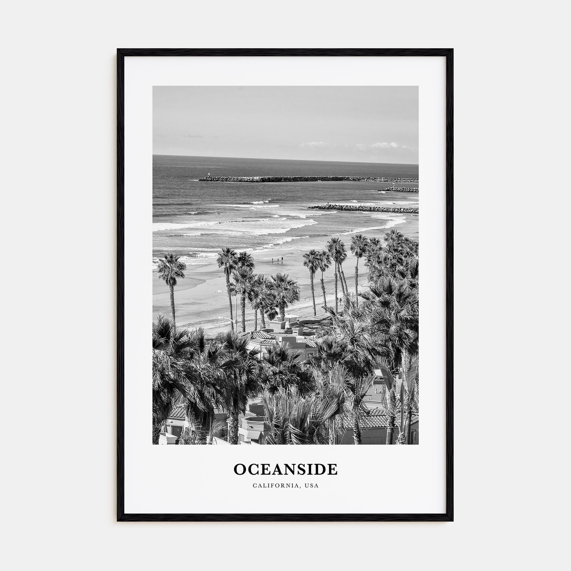 Oceanside Portrait B&W No 2 Poster