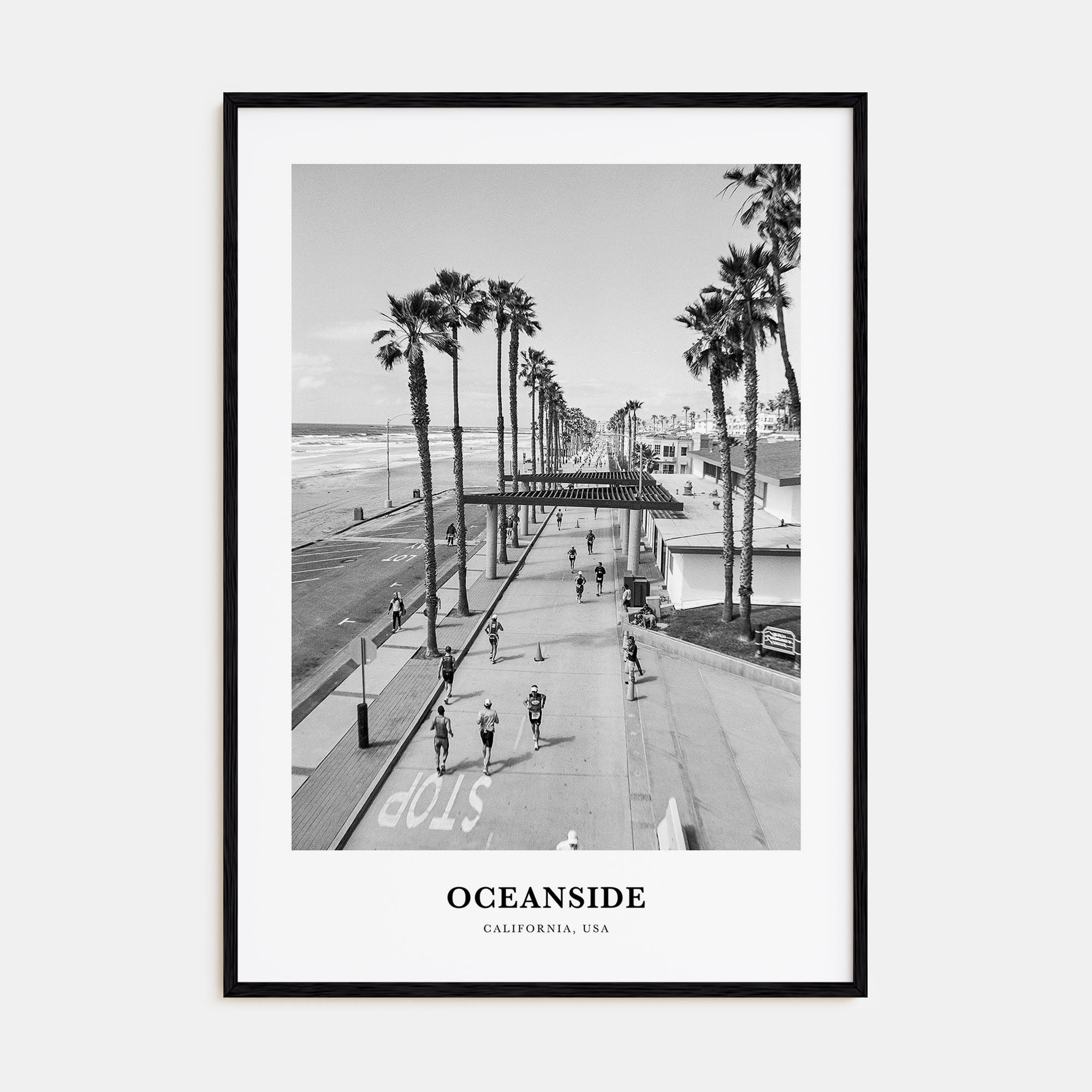 Oceanside Portrait B&W No 3 Poster