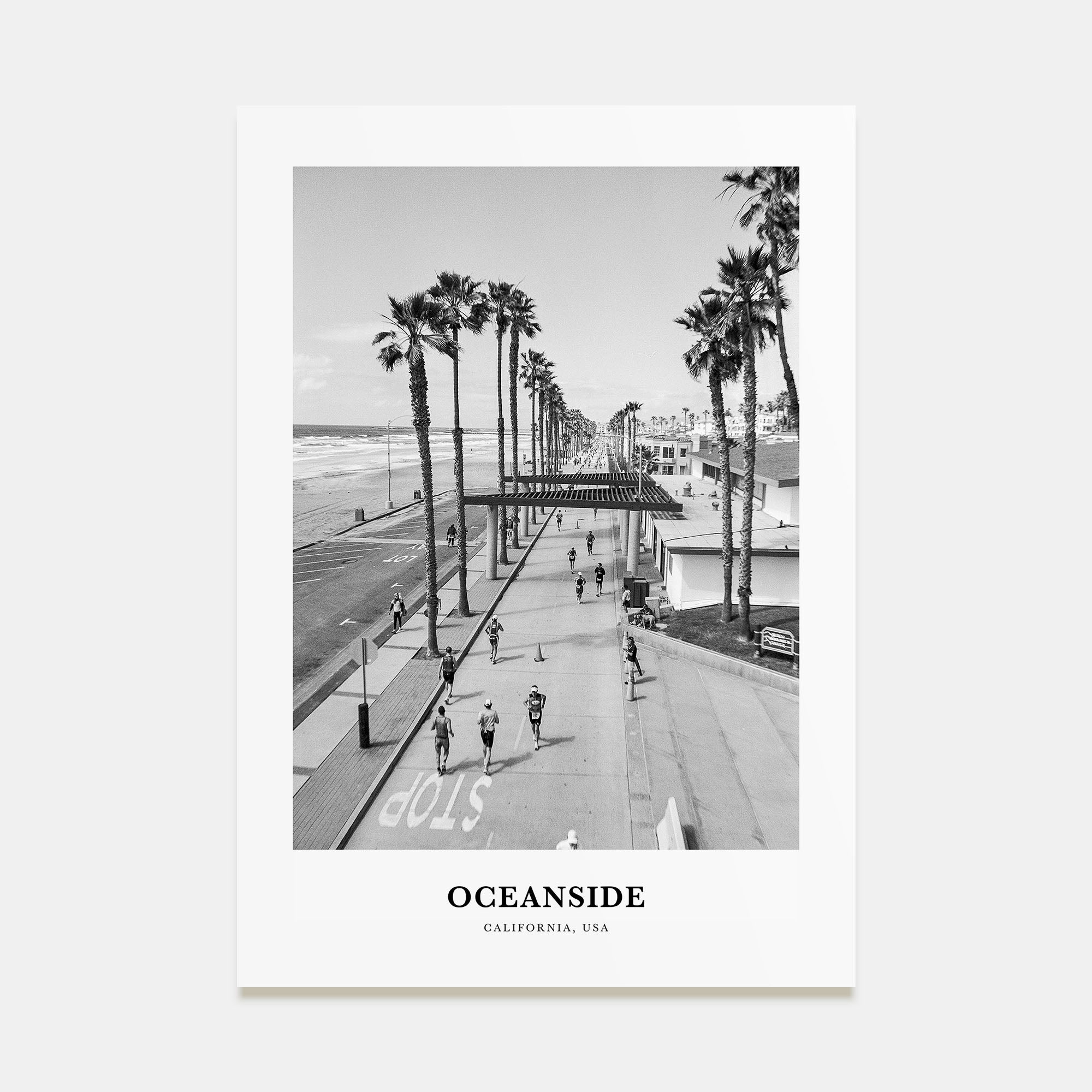 Oceanside Portrait B&W No 3 Poster