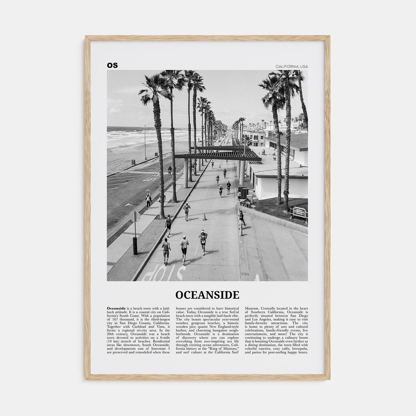 Oceanside Travel B&W No 3 Poster
