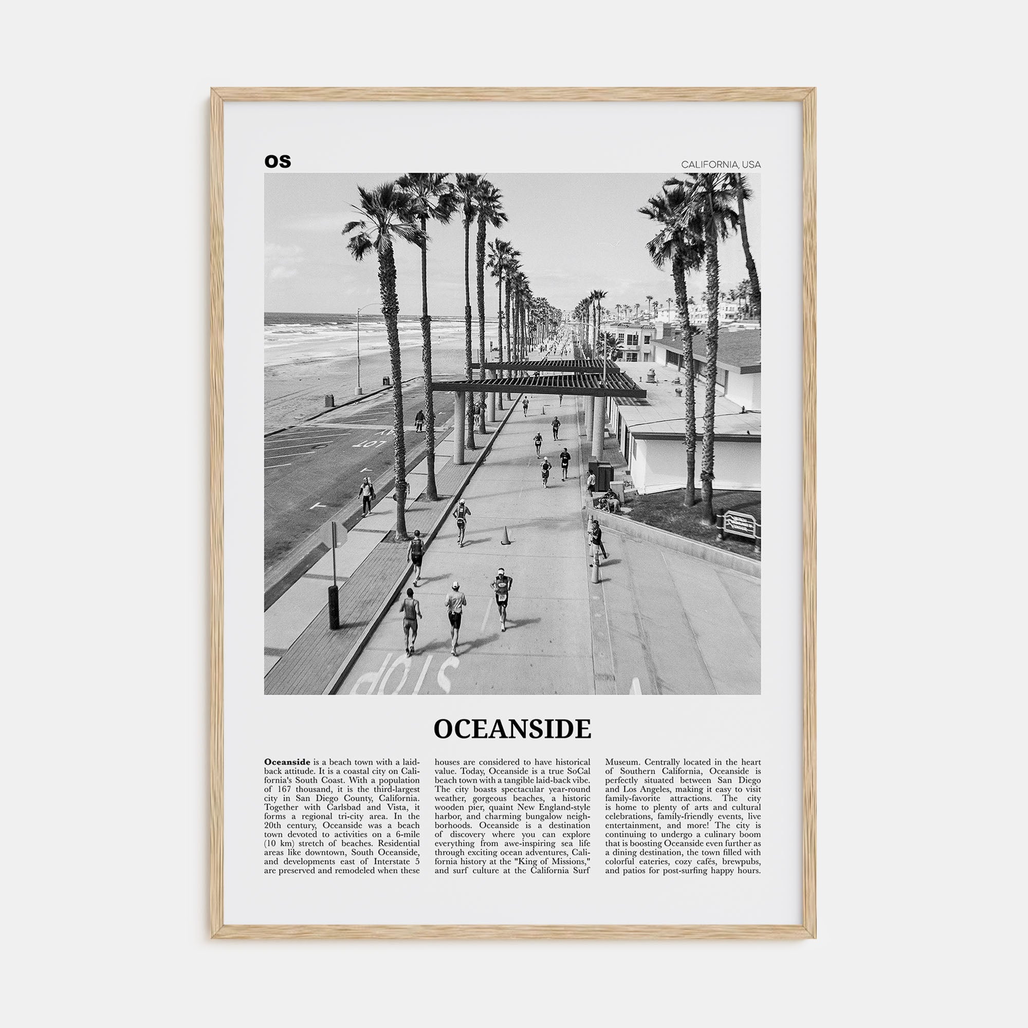Oceanside Travel B&W No 3 Poster