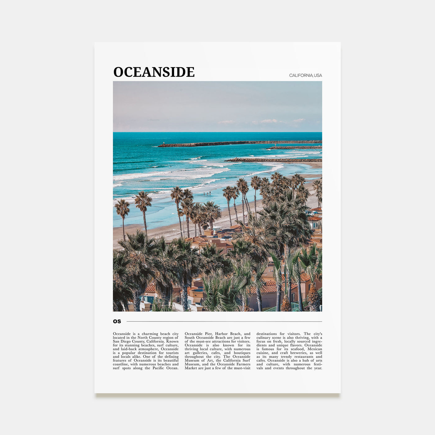 Oceanside Travel Color No 2 Poster