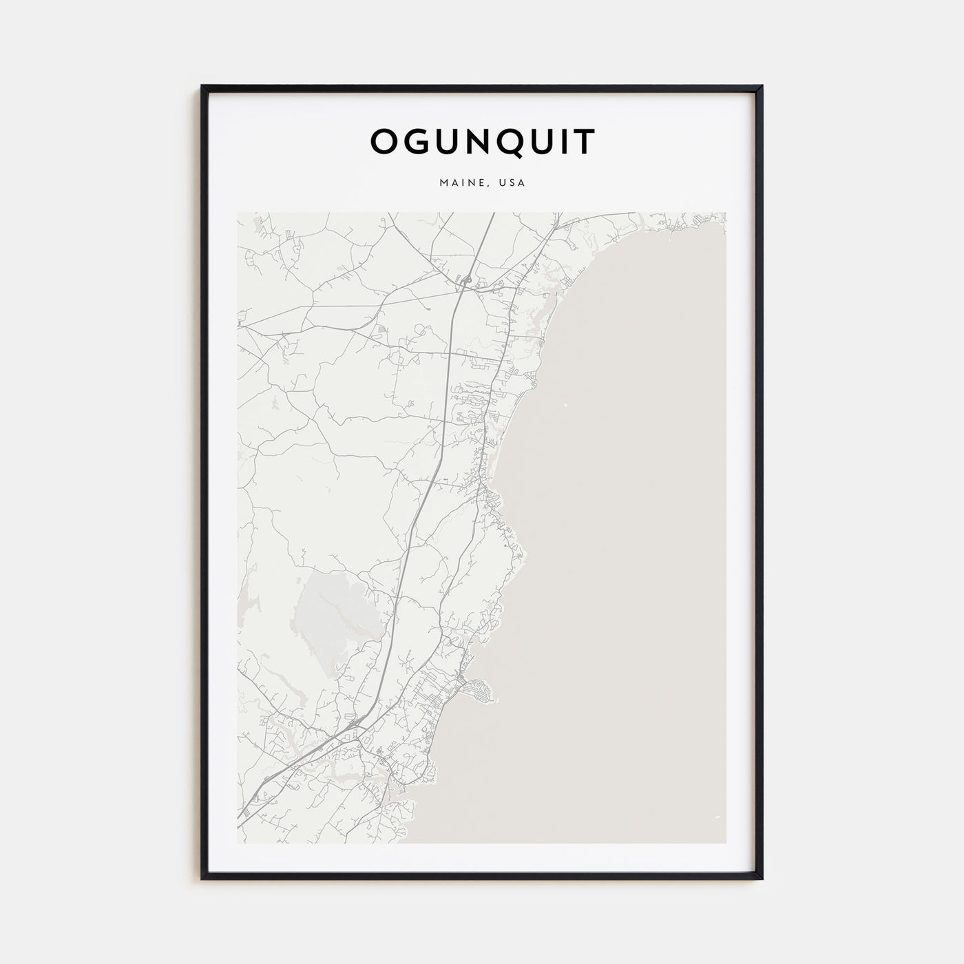 Ogunquit Map Portrait Poster