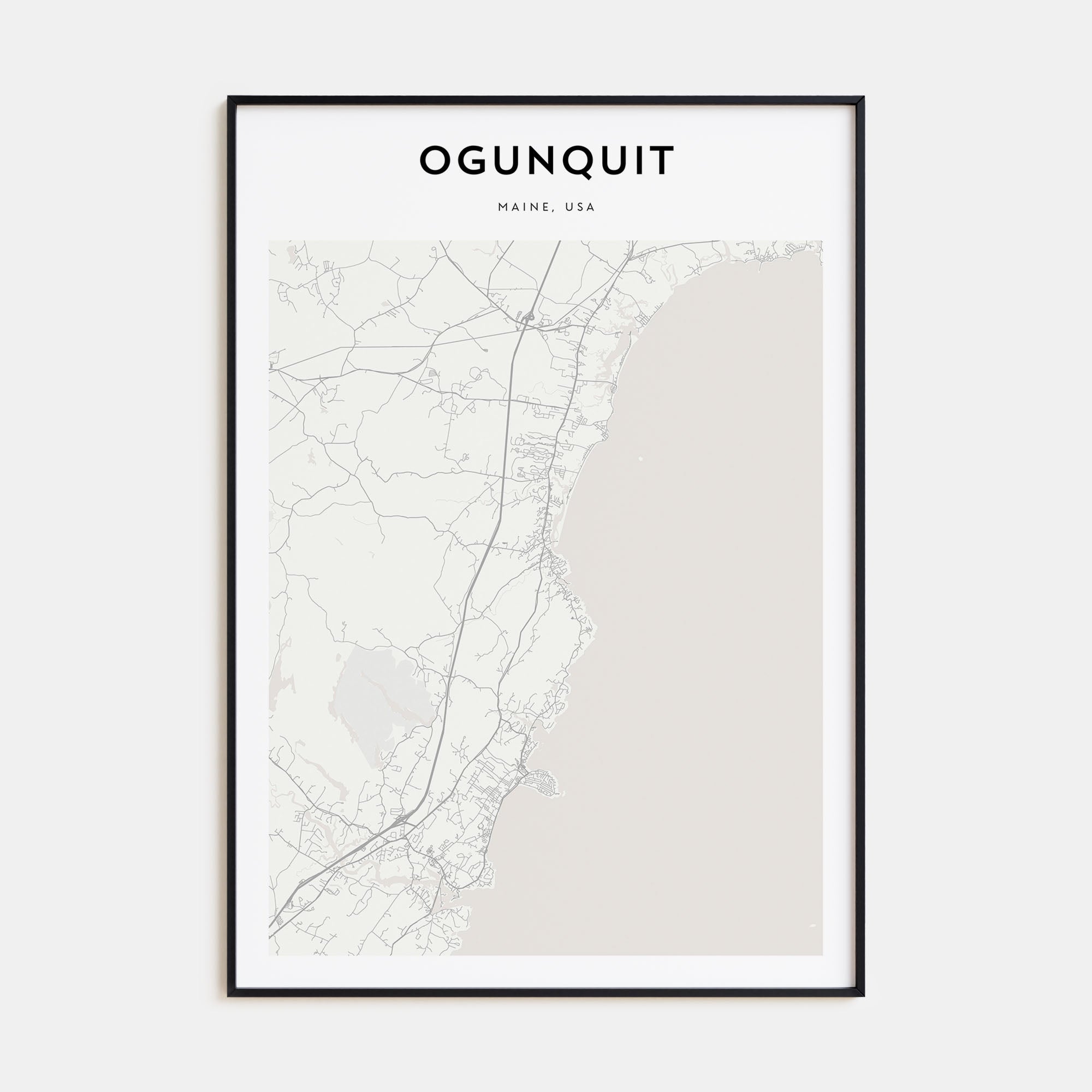 Ogunquit Map Portrait Poster