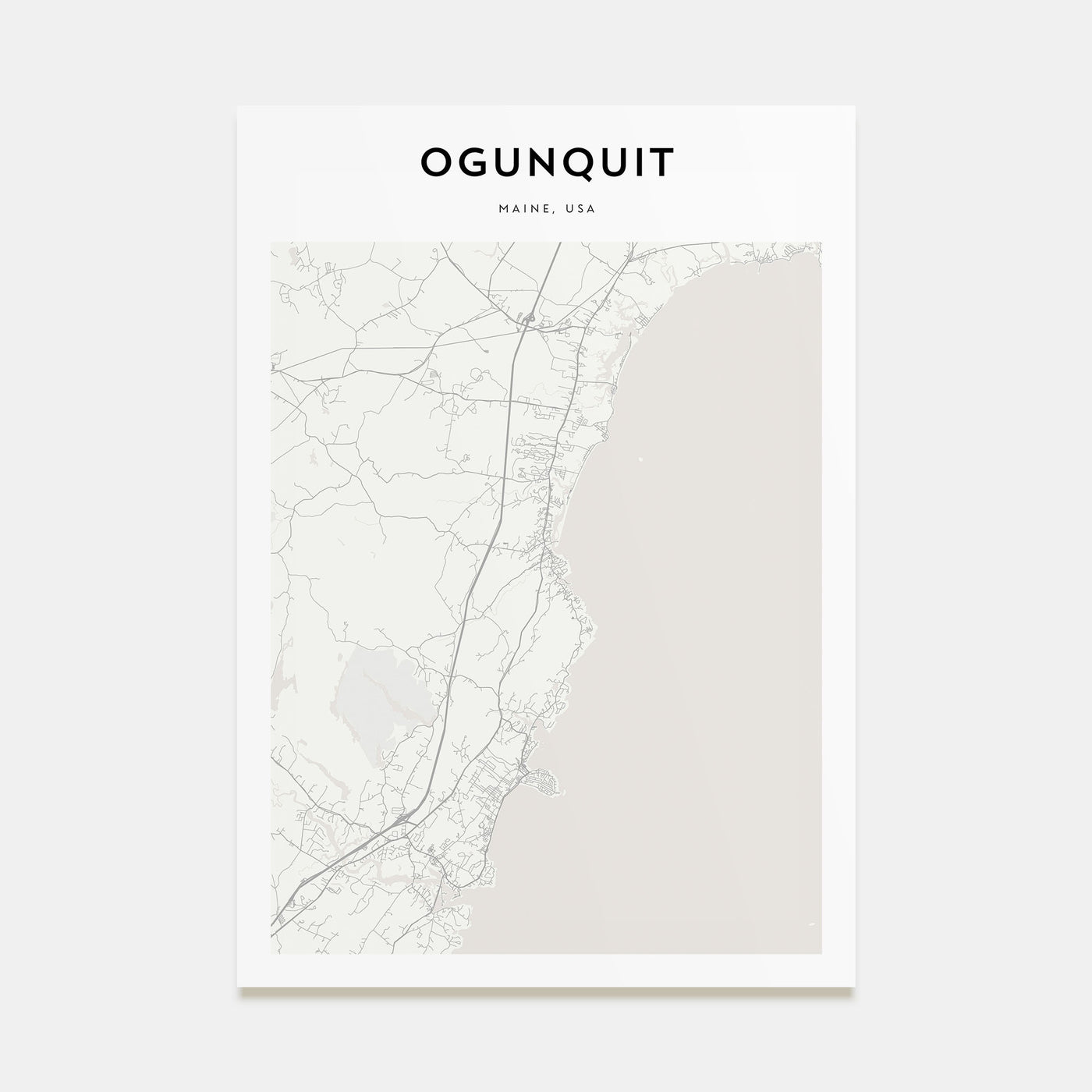 Ogunquit Map Portrait Poster