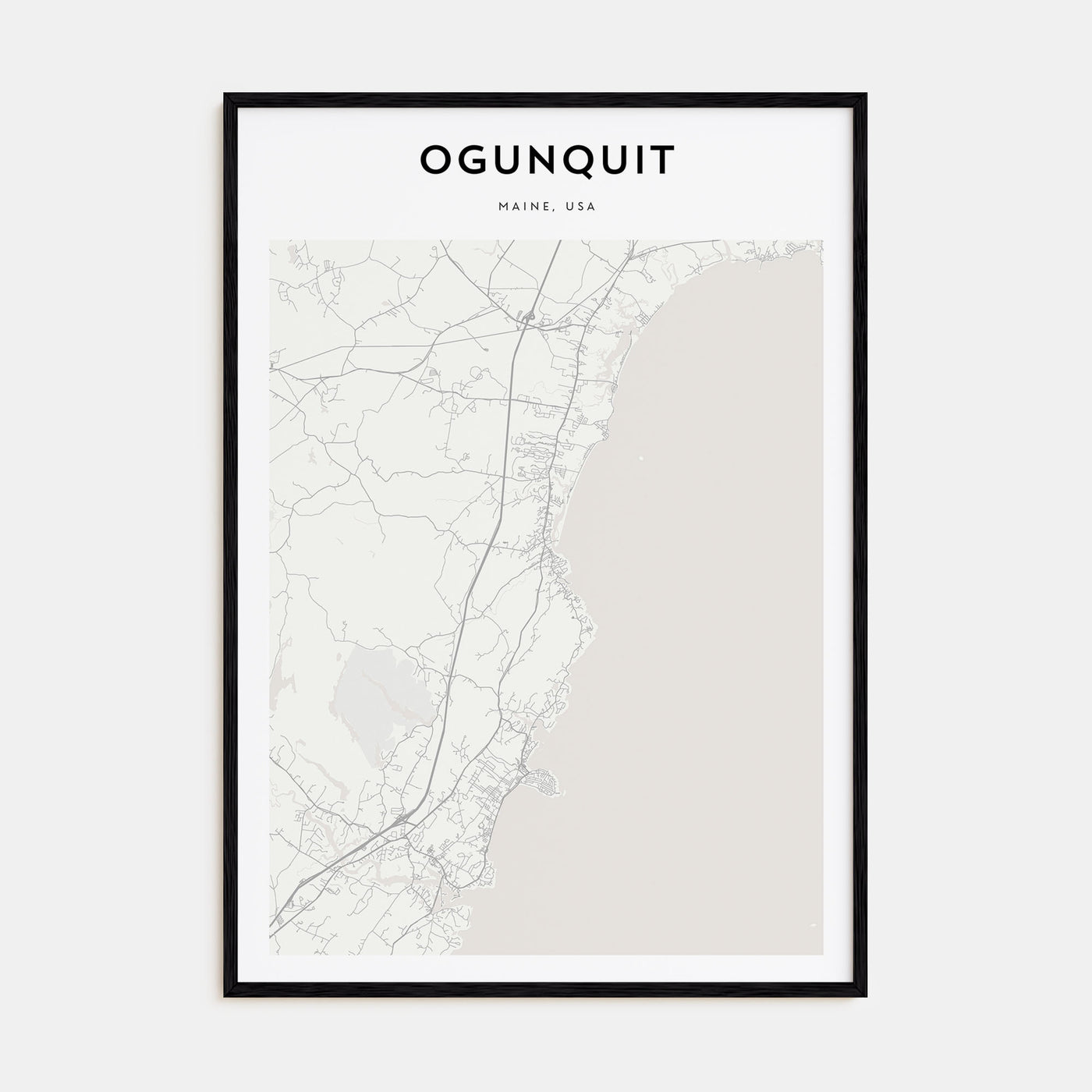 Ogunquit Map Portrait Poster