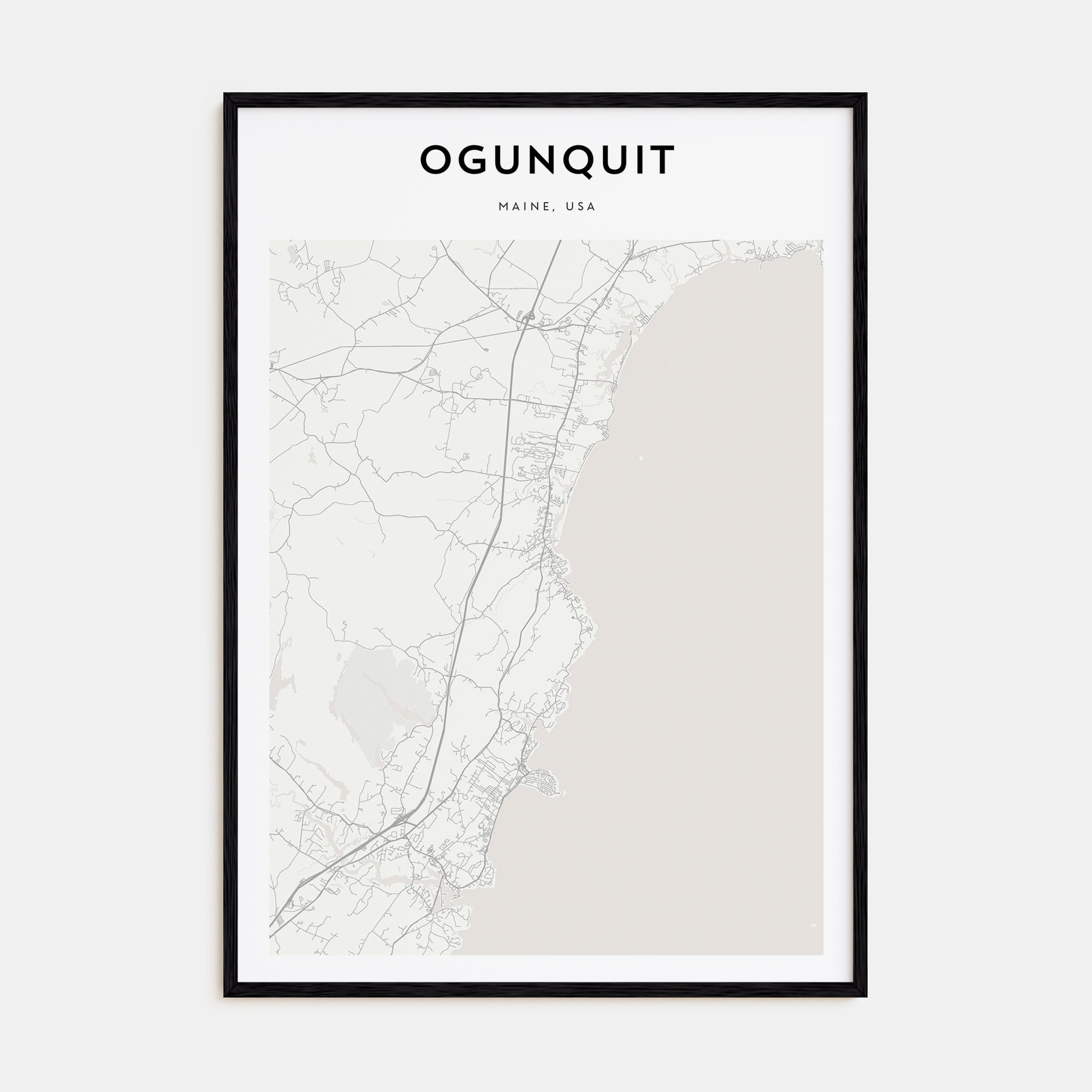 Ogunquit Map Portrait Poster