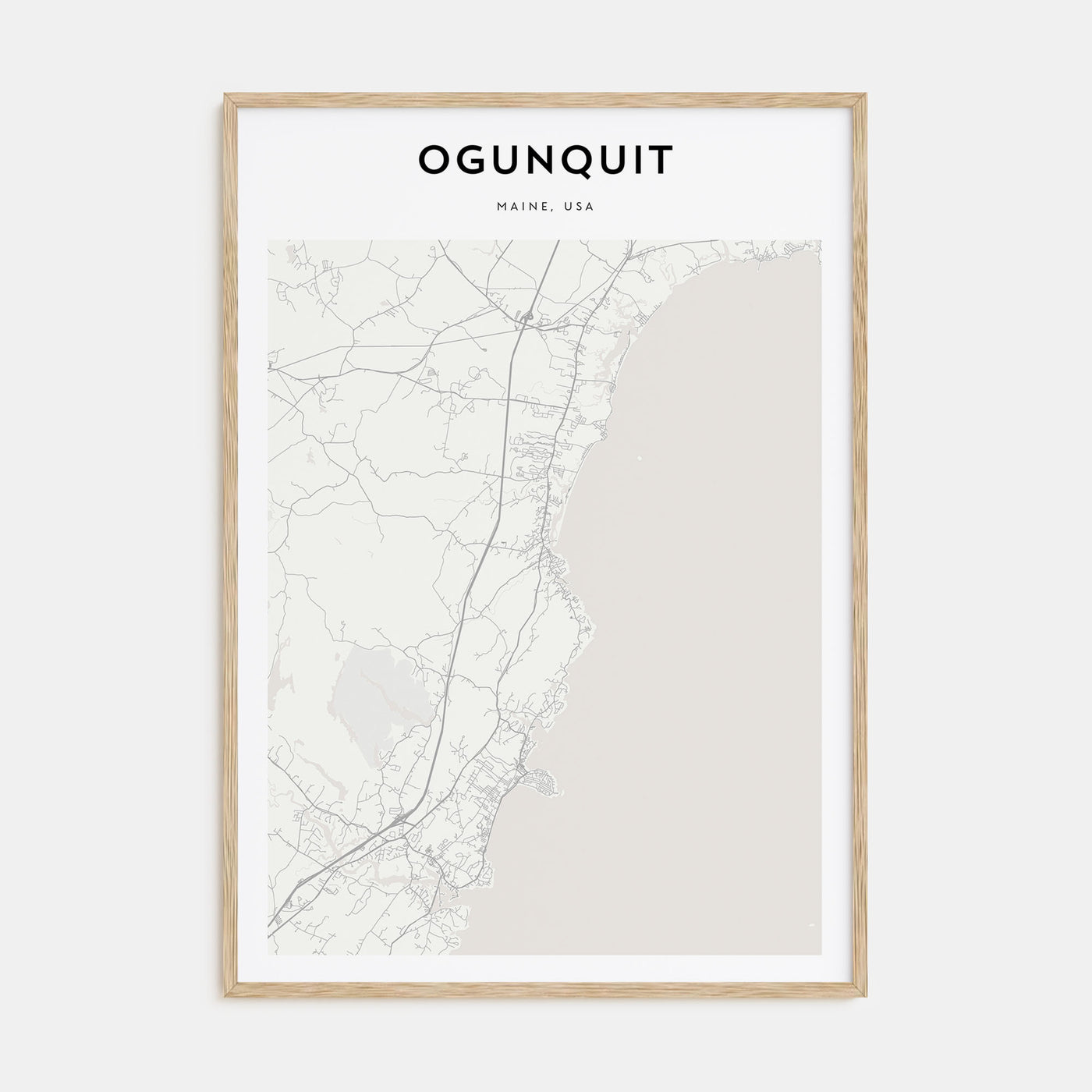 Ogunquit Map Portrait Poster