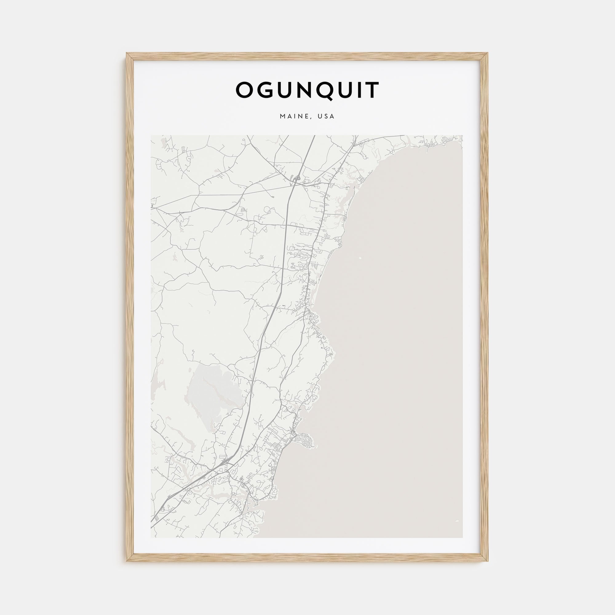 Ogunquit Map Portrait Poster