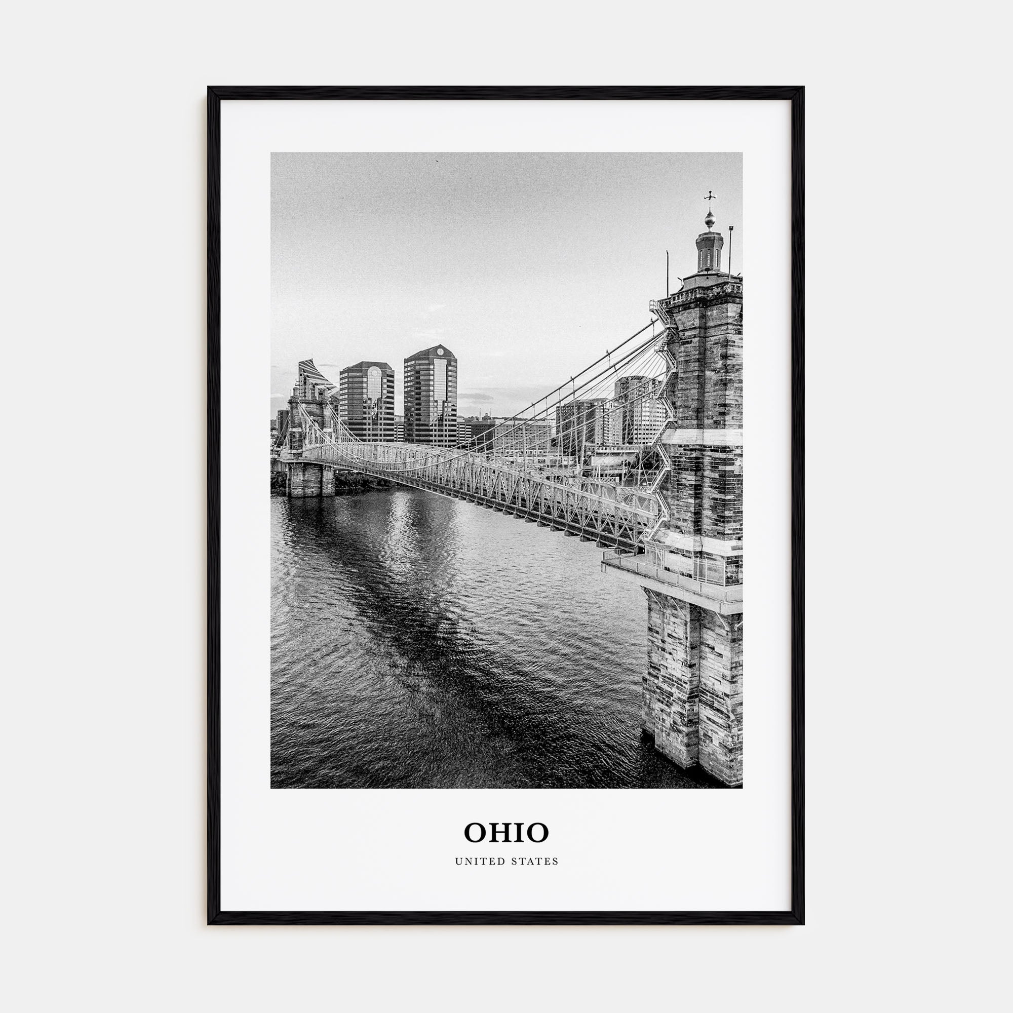 Ohio Portrait B&W No 1 Poster