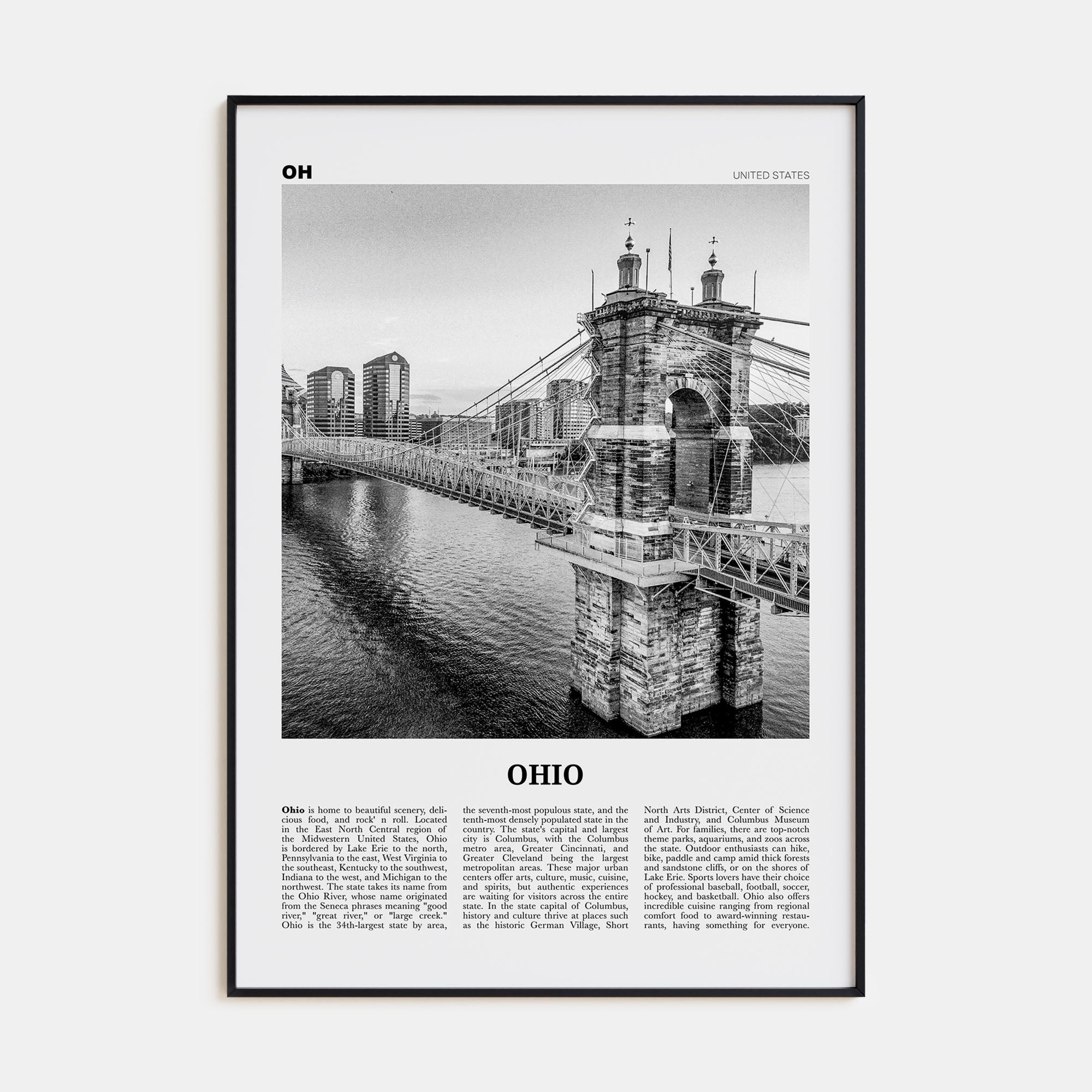Ohio Travel B&W No 1 Poster