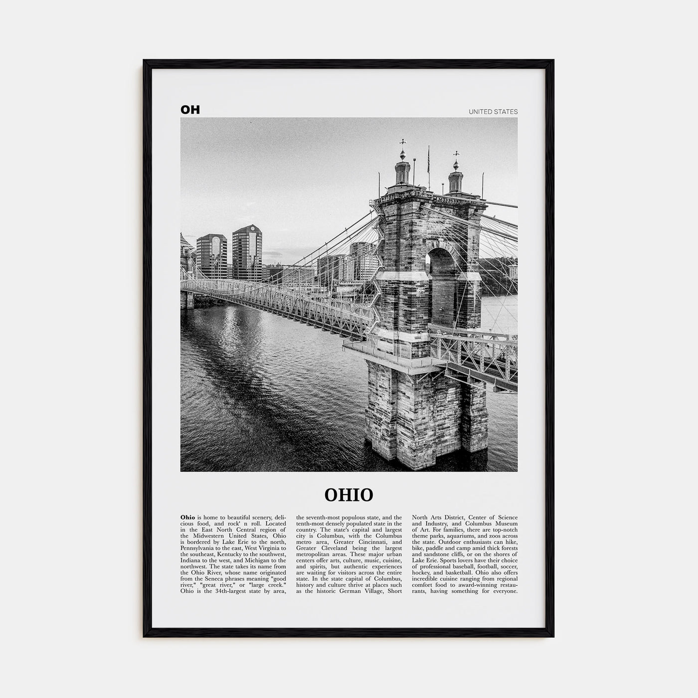 Ohio Travel B&W No 1 Poster
