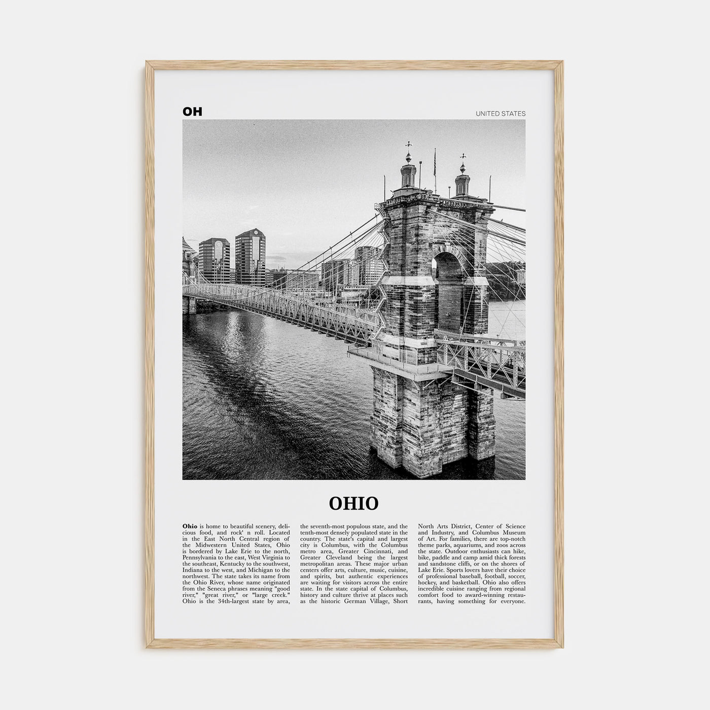 Ohio Travel B&W No 1 Poster