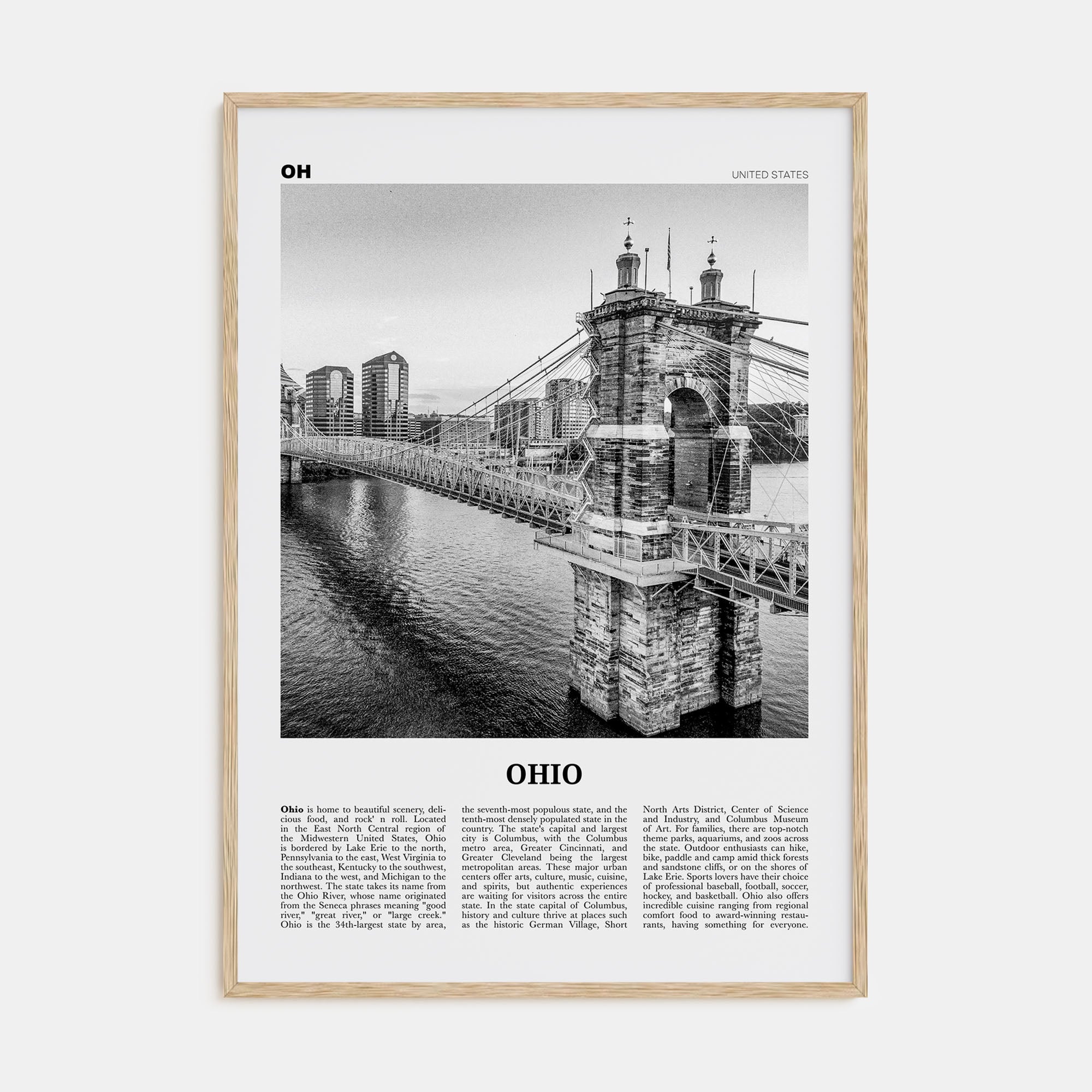 Ohio Travel B&W No 1 Poster