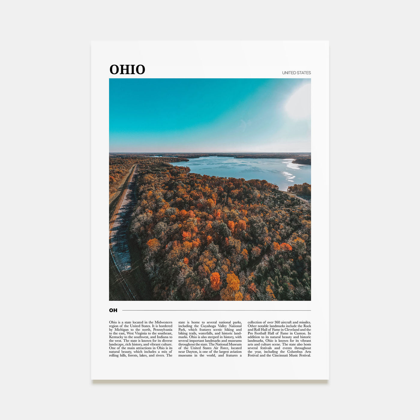 Ohio Travel Color Poster