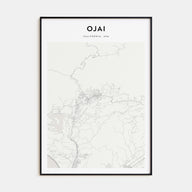 Ojai Map Portrait Poster