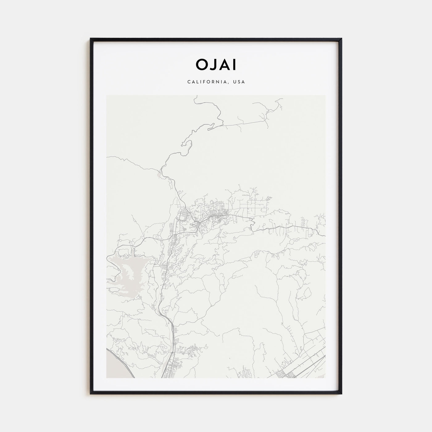 Ojai Map Portrait Poster