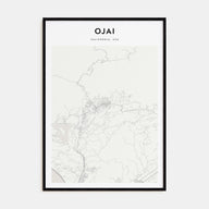 Ojai Map Portrait Poster