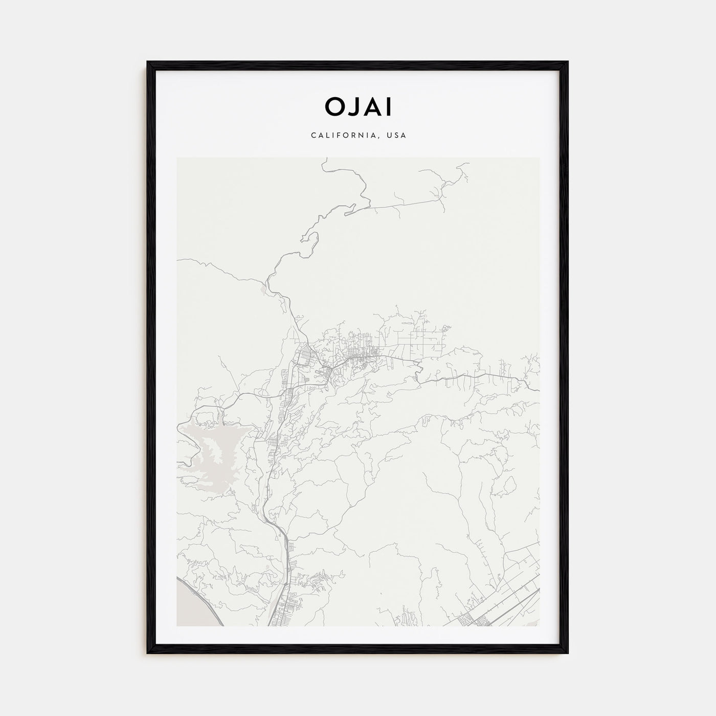 Ojai Map Portrait Poster
