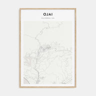 Ojai Map Portrait Poster