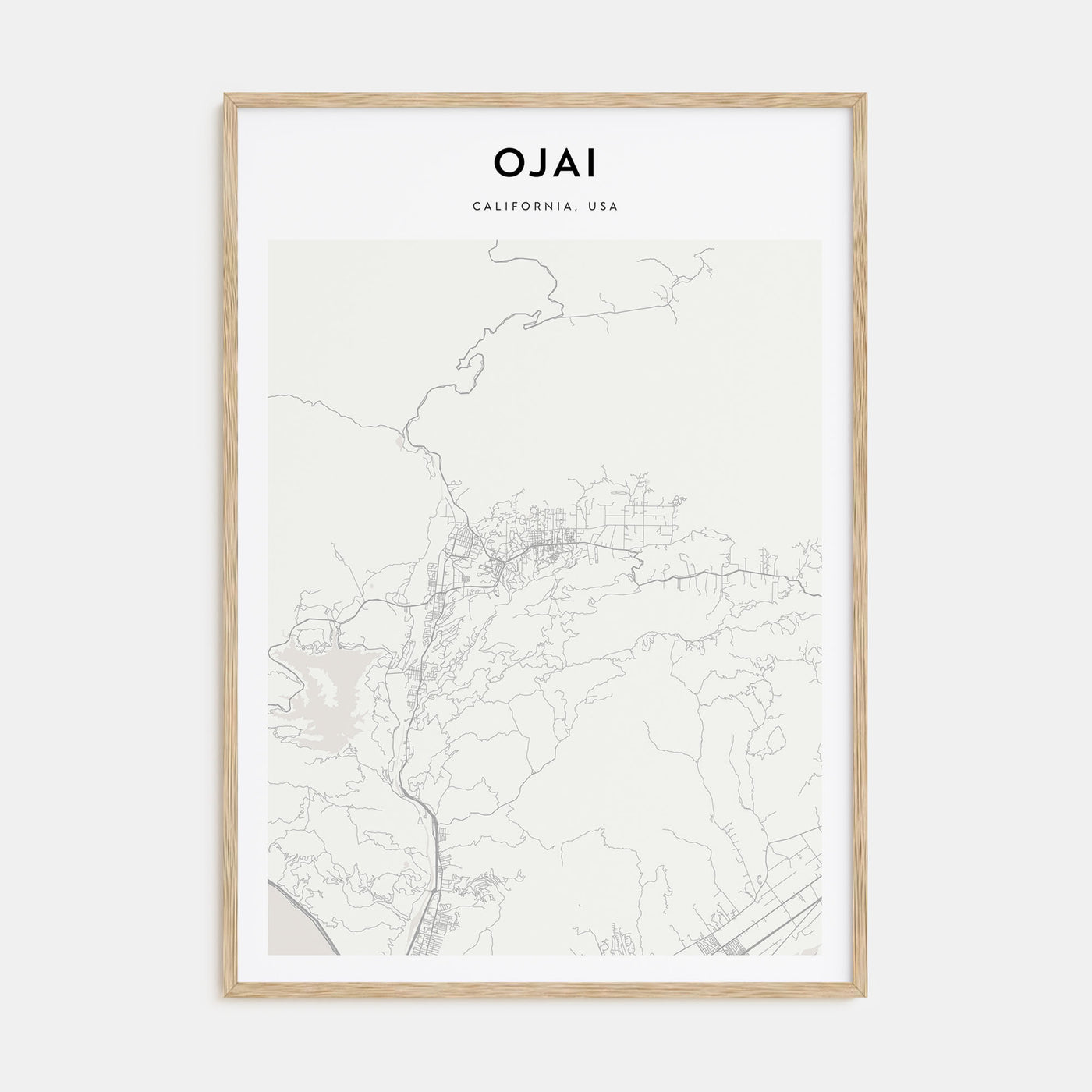 Ojai Map Portrait Poster