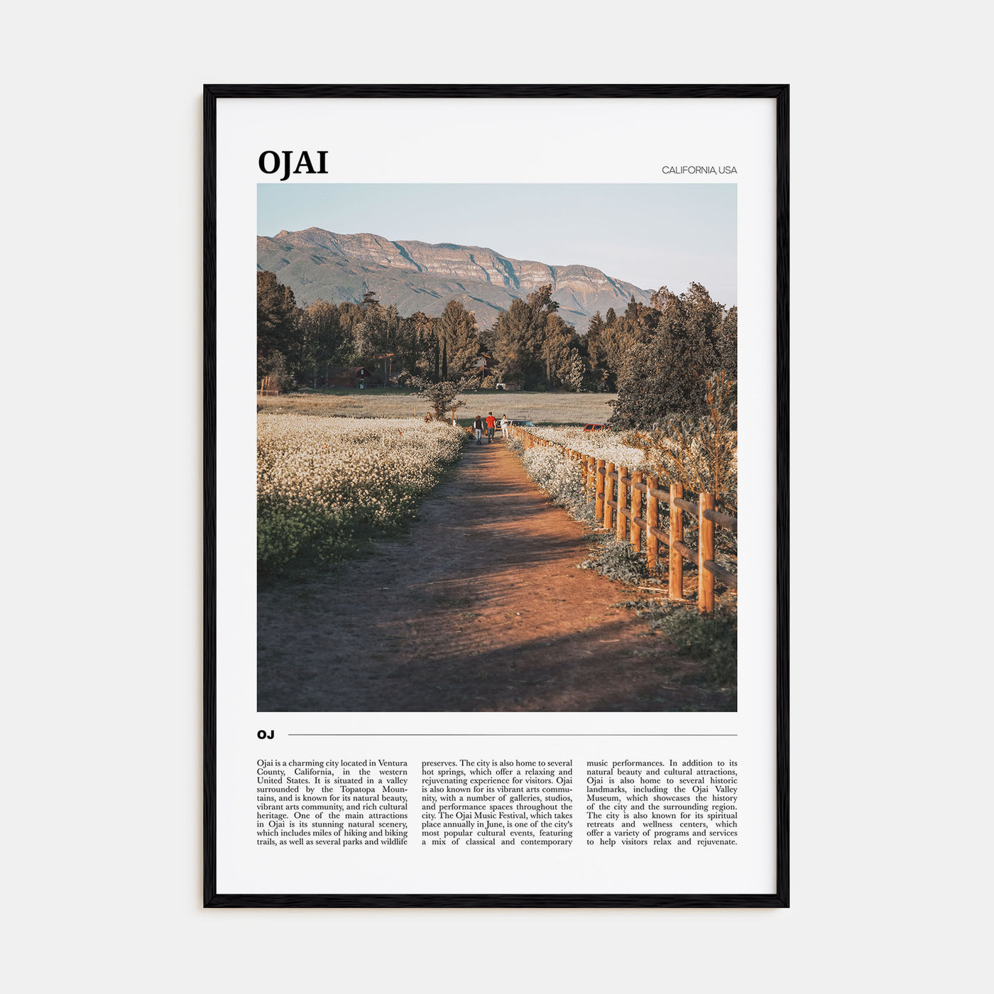 Ojai Travel Color Poster