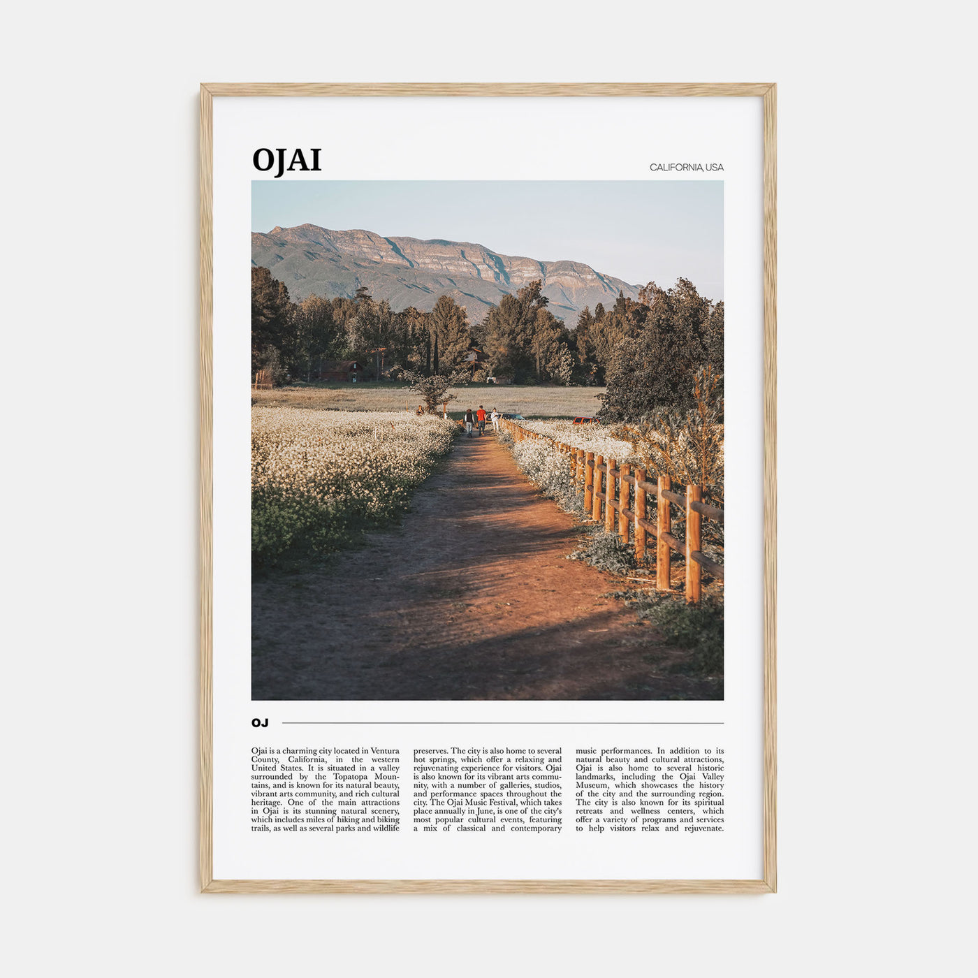 Ojai Travel Color Poster