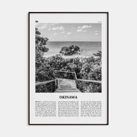 Okinawa Travel B&W Poster