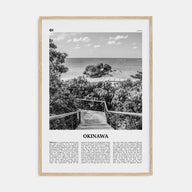 Okinawa Travel B&W Poster