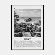 Okinawa Travel B&W Poster