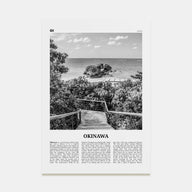 Okinawa Travel B&W Poster